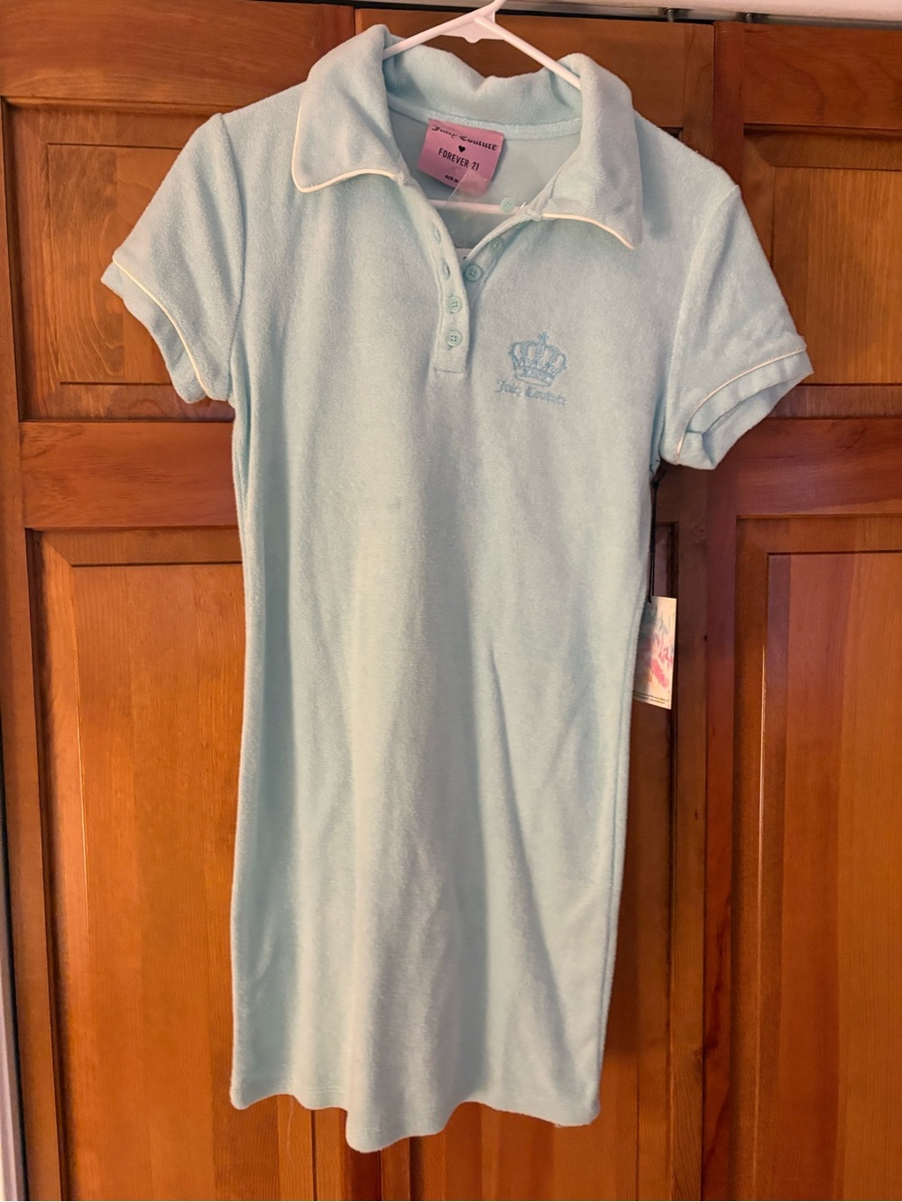 Forever 21 x Juicy Couture Mint Blue Terry Polo Dress